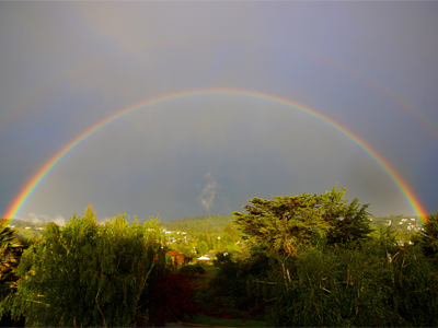 Scotts Valley Gets Treated to Double Rainbow